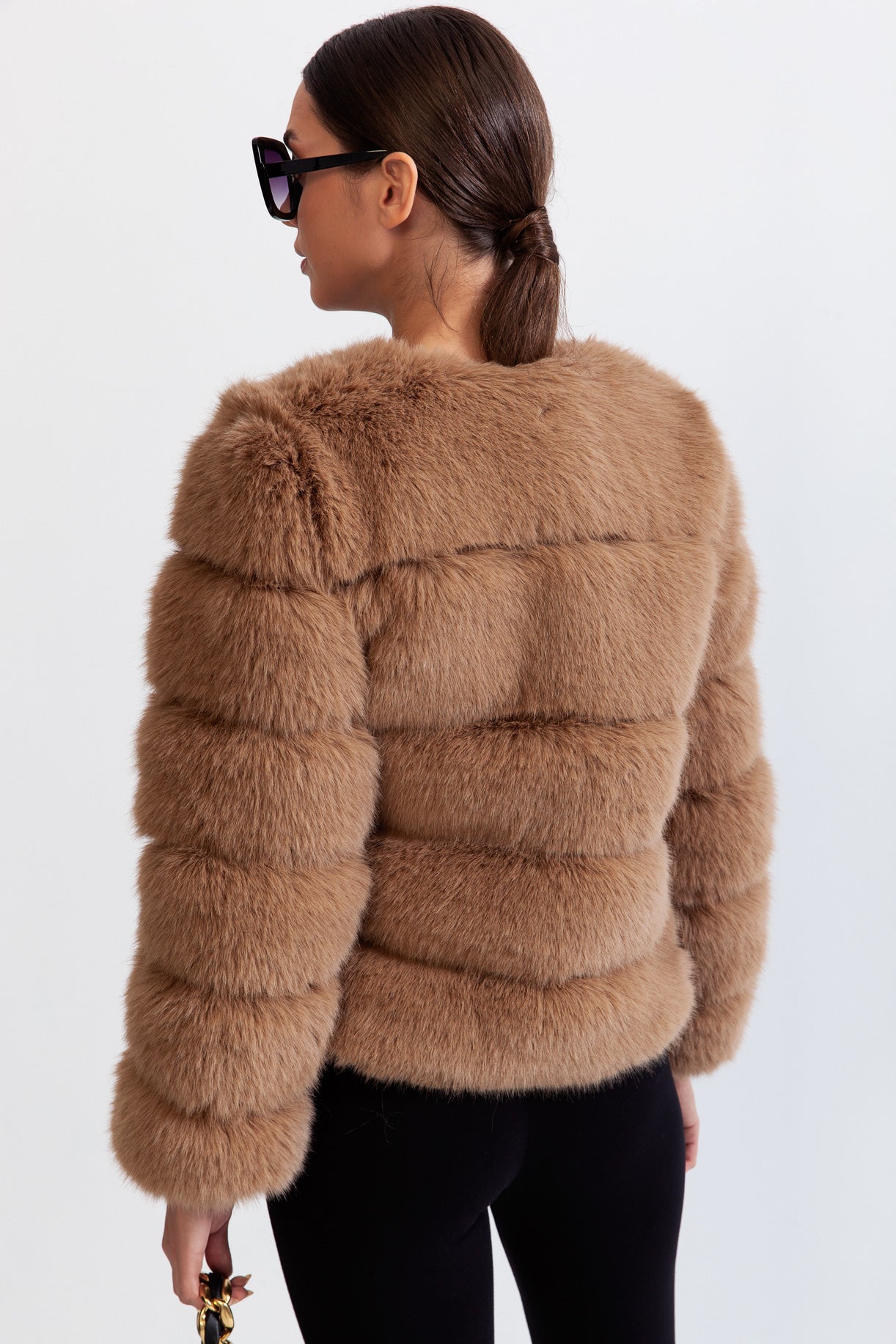 Kaia | Chaqueta de pelo sintético marrón