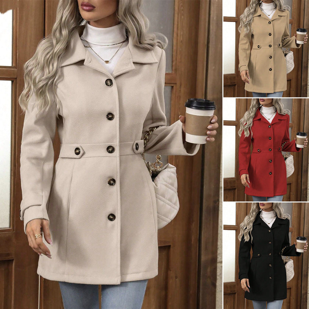 Kaelis | Abrigo midi elegante urbano