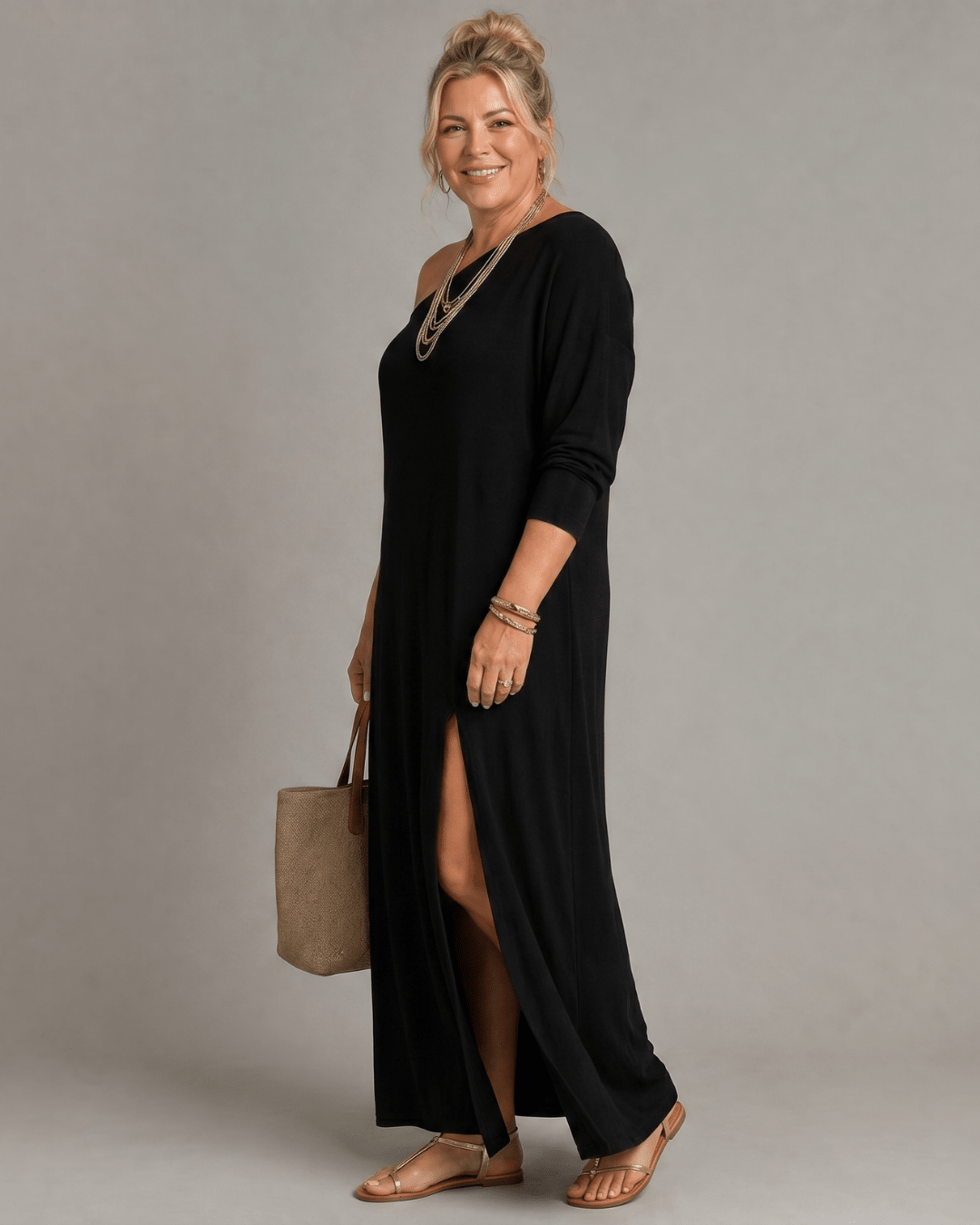 Asterelle | Vestido Midi de un Sólo Hombro
