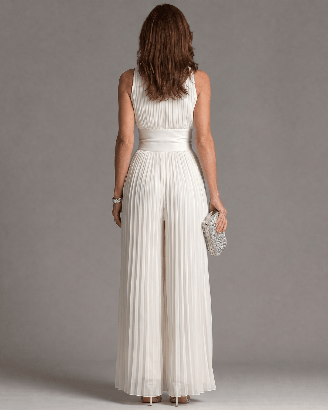 Zakira | Enterizo con Escote Halter y Pierna Ancha