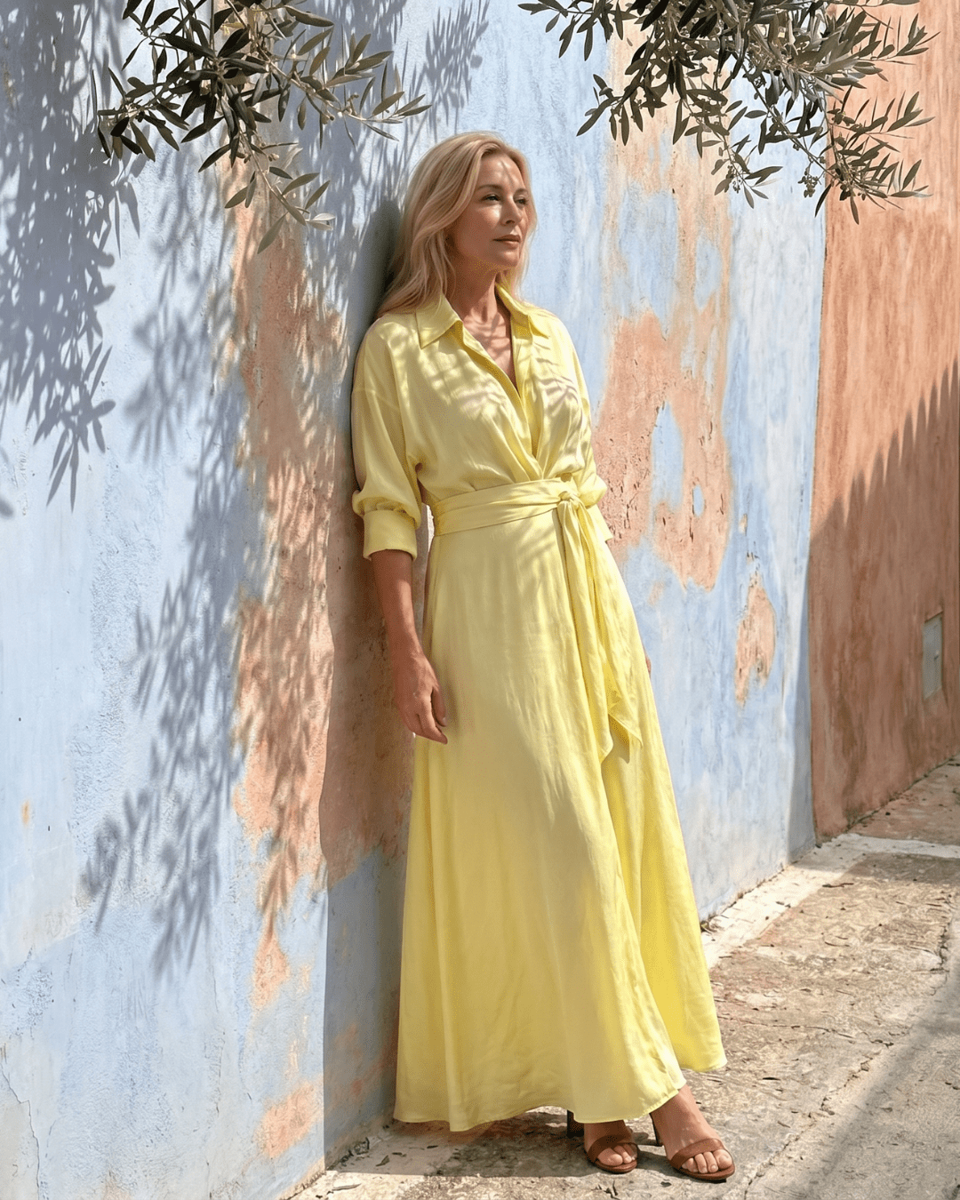 Zelith | Vestido Midi de Manga Larga con Cinturón