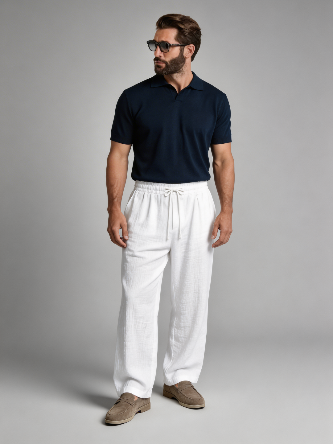 Pantalón largo de Lino