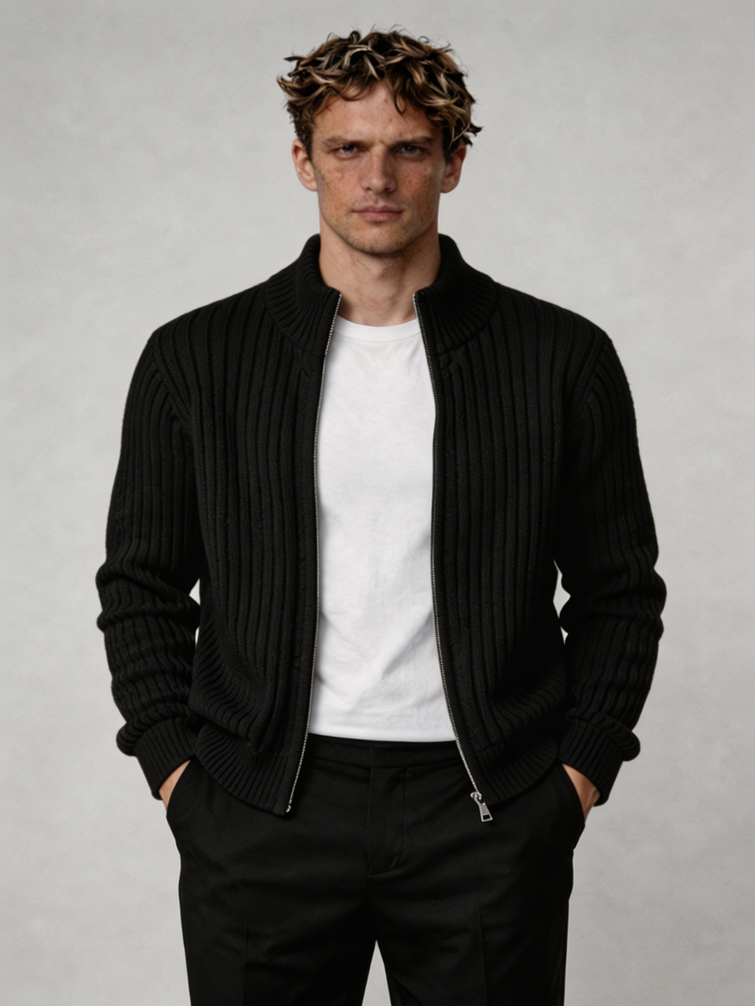 chaqueta long zip