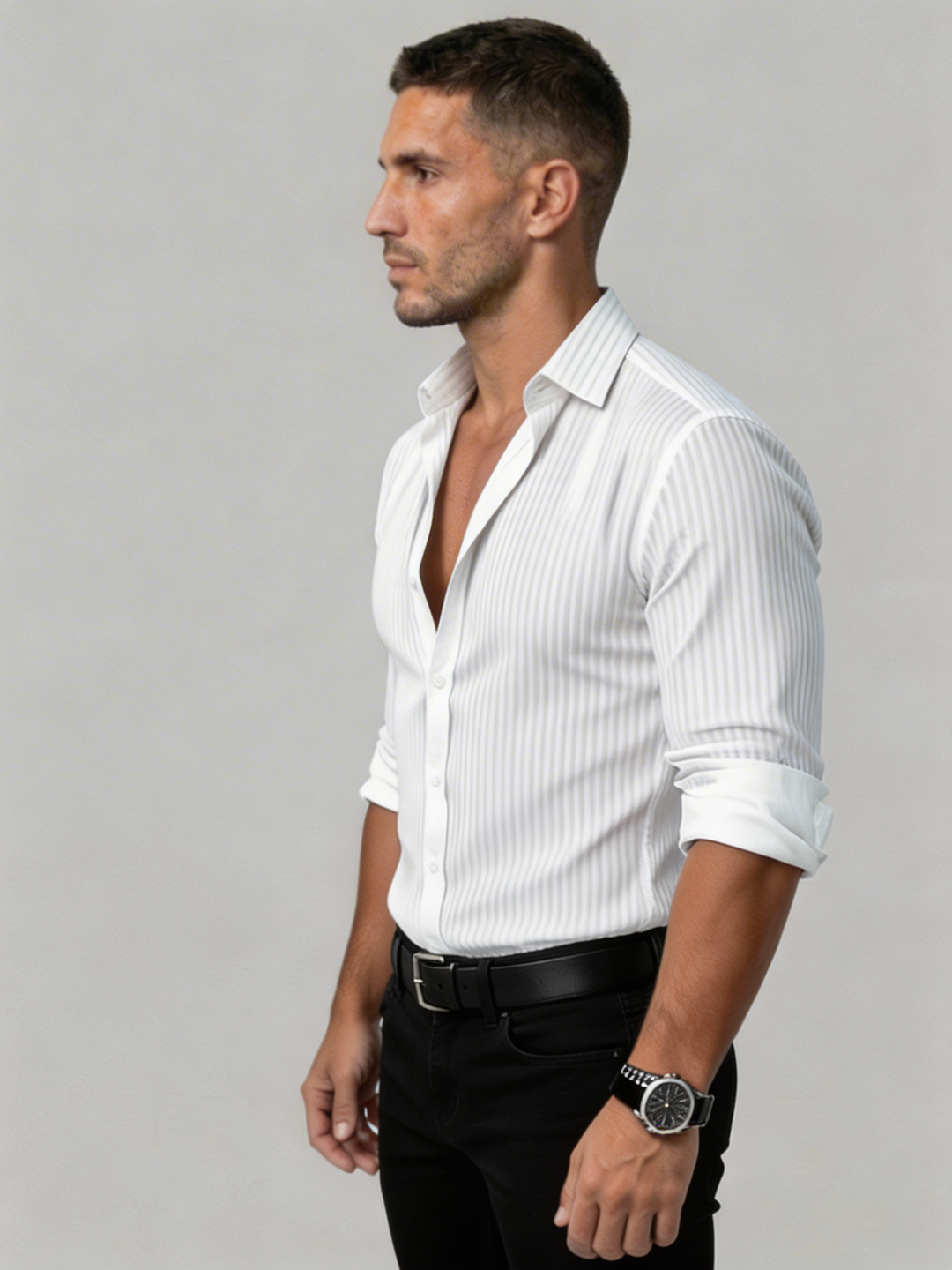 Camisa Rayas Manga Larga