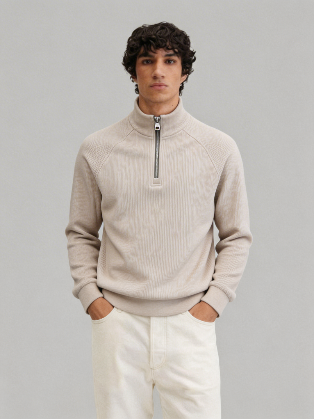 sudadera short zip